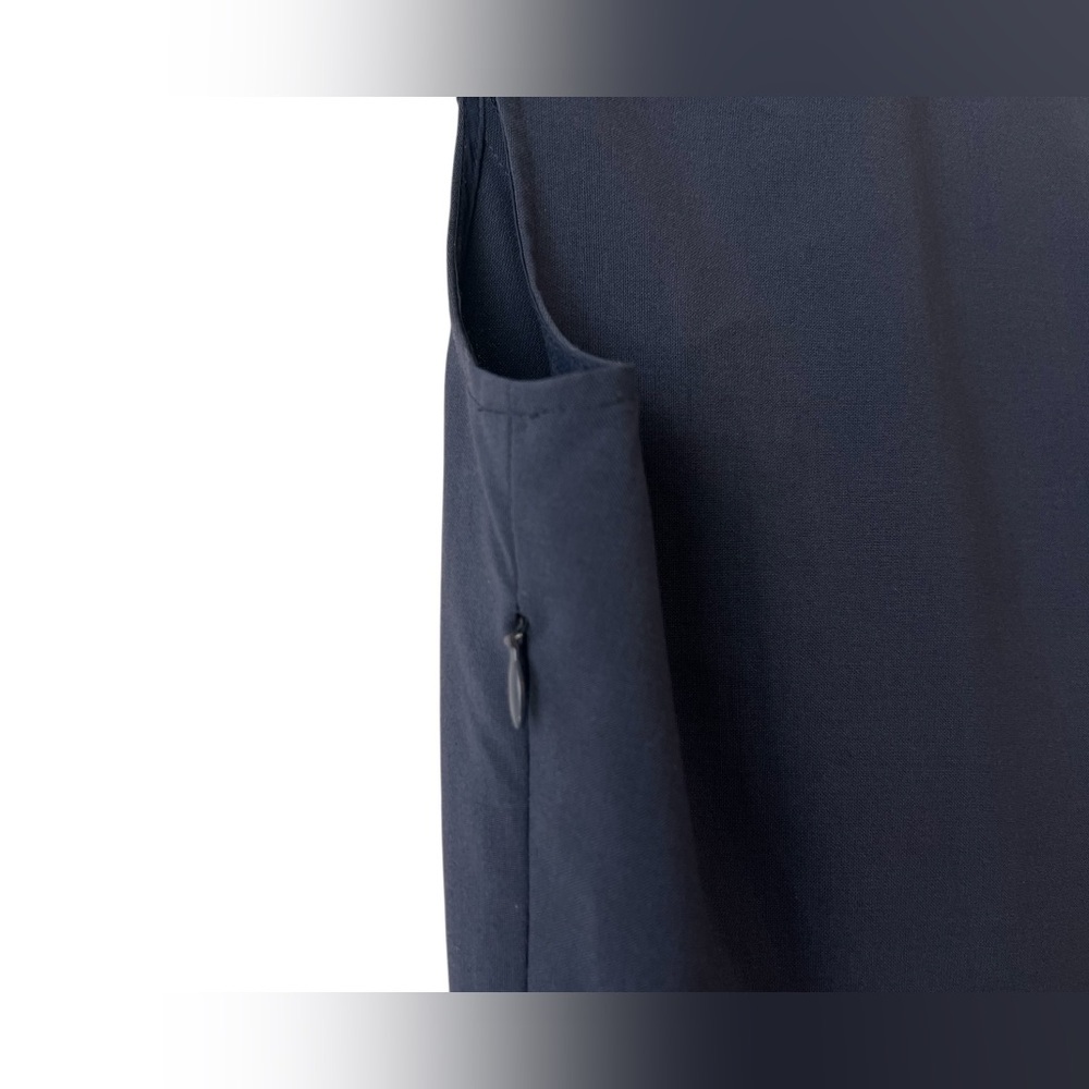 MM Lafleur Navy Catherine Dress Collared Midi Size 14 - Picture 15 of 16